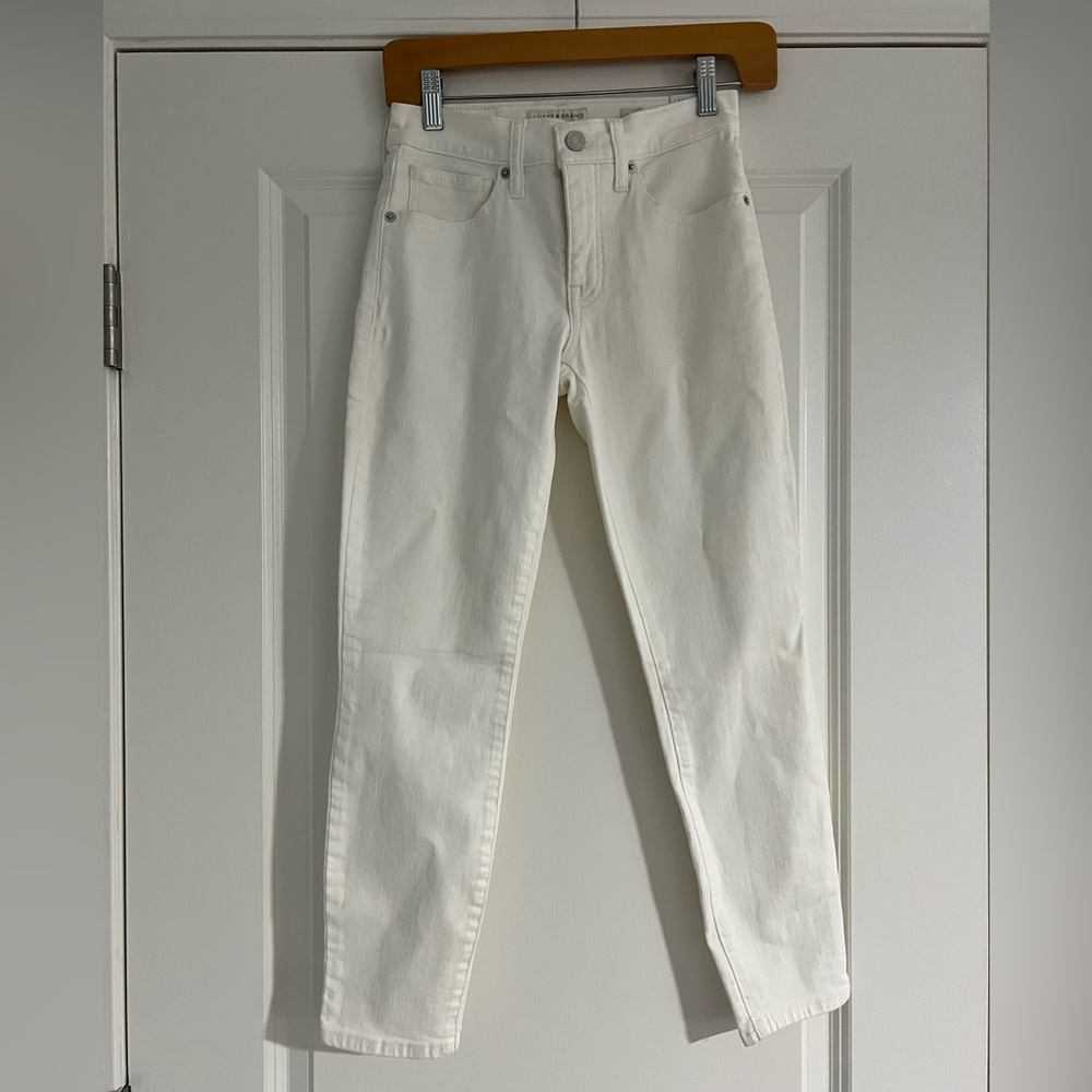 Lucky Brand NWT white mid rise crop AVA jeans size 2.